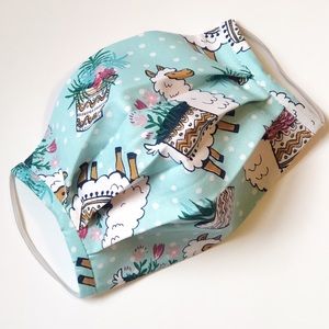 Llama & Succulents Plants Face Covering Mask